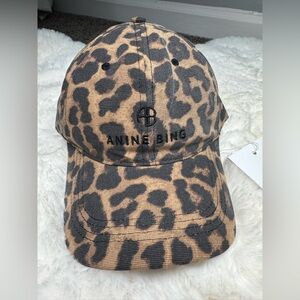 Anine Bing Leopard Hat